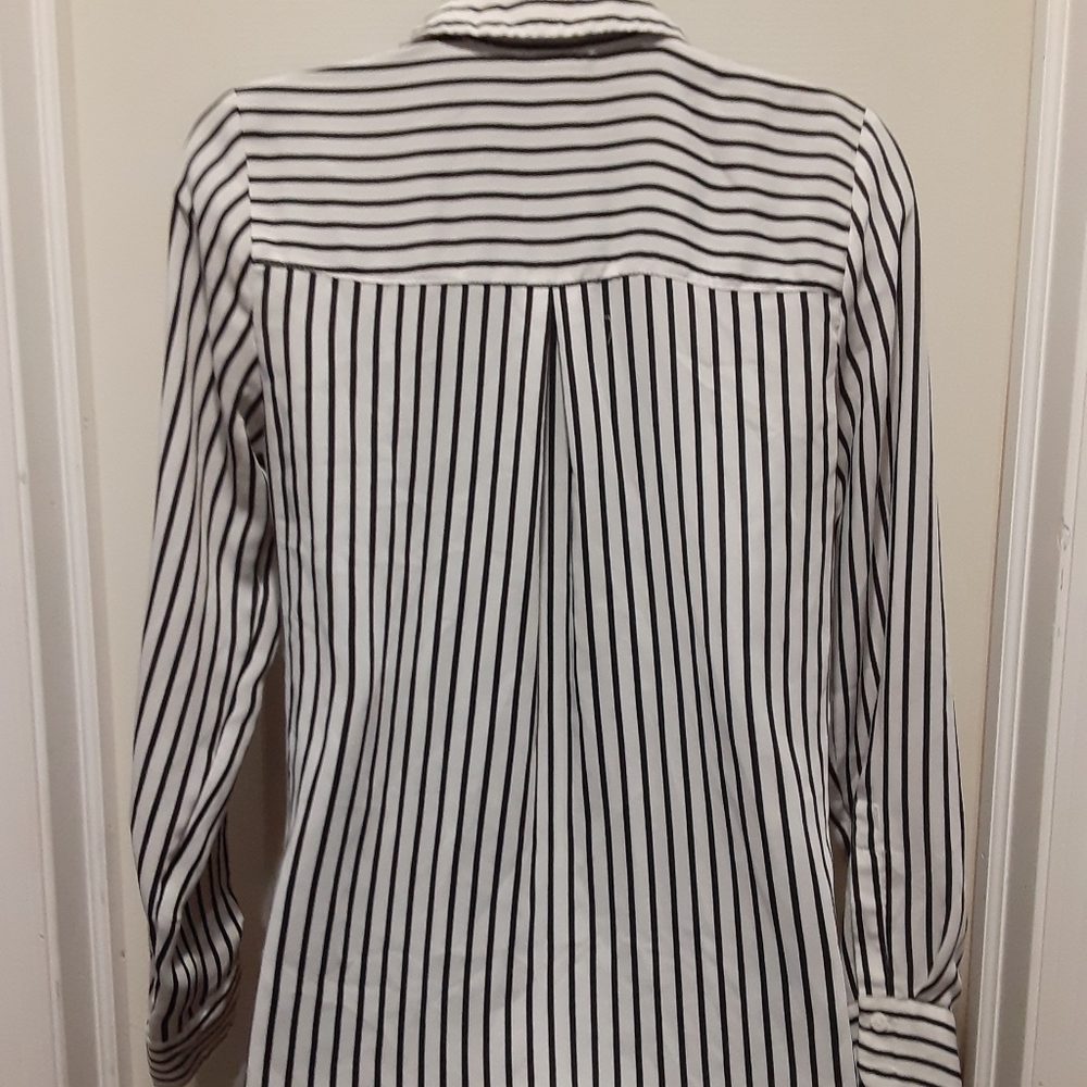 Silky Button Down Work Blouse - image 3